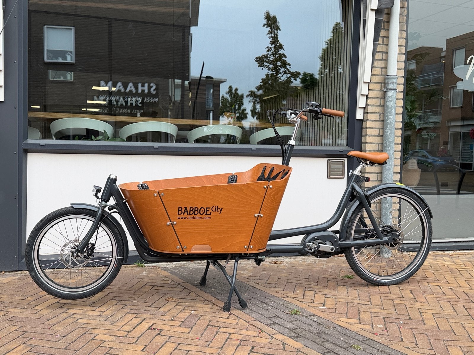 Babboe City Mountain Elektrische Bakfiets - slechts 37 km!, Fietsen en Brommers, Elektrisch, Zo goed als nieuw, 2 kinderen, Schijfrem
