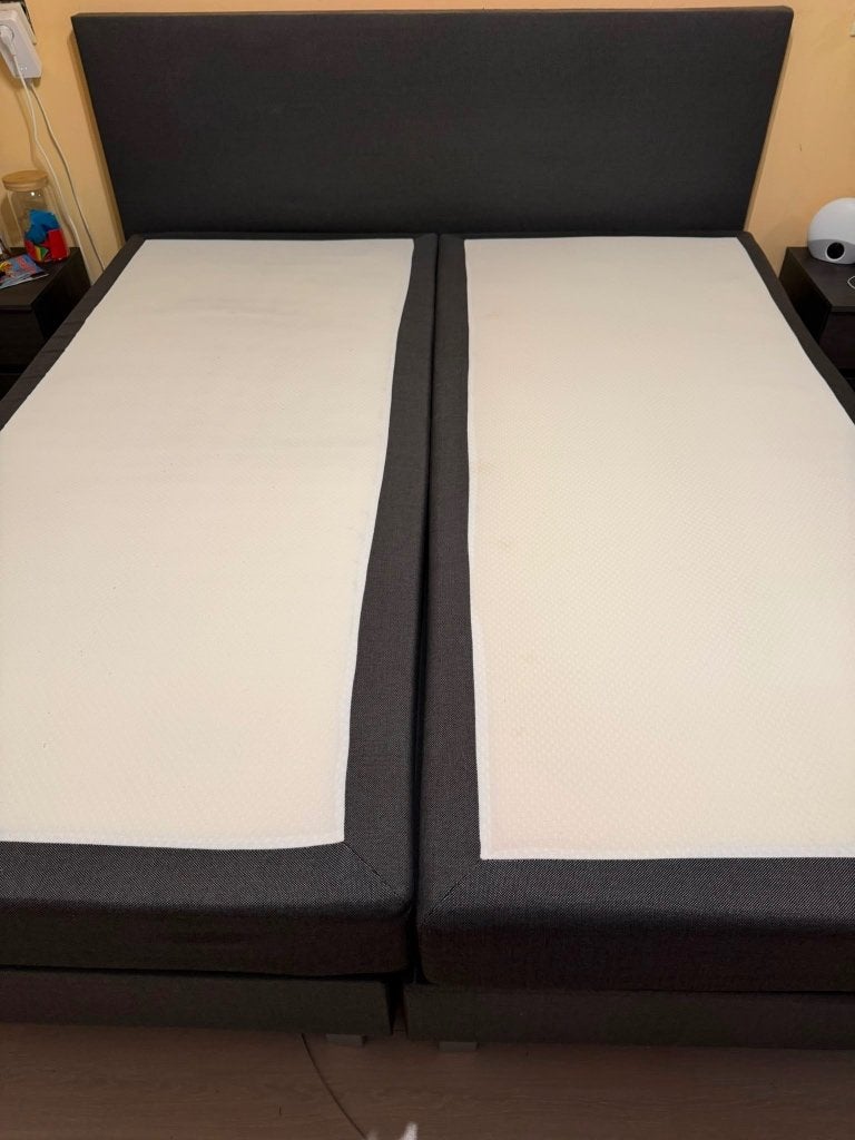 Boxspring 180x200 te koop, Ophalen, Gebruikt, Zwart, Tweepersoons