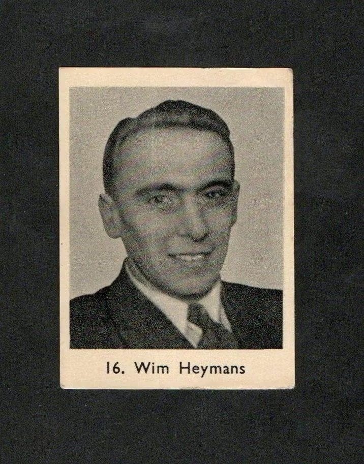 Voetbalplaatje Wim Heymans (16)., Verzamelen, Ophalen of Verzenden, Zo goed als nieuw