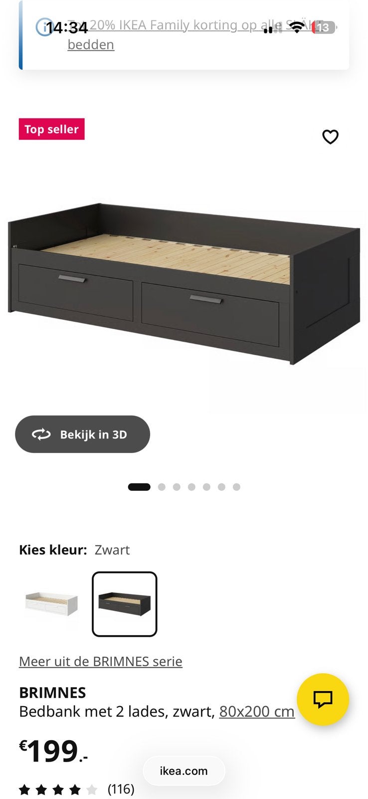 bed uitschuifbed 1 persoons / 2 persoonsbed, Ophalen, Gebruikt, 90 cm, Eenpersoons