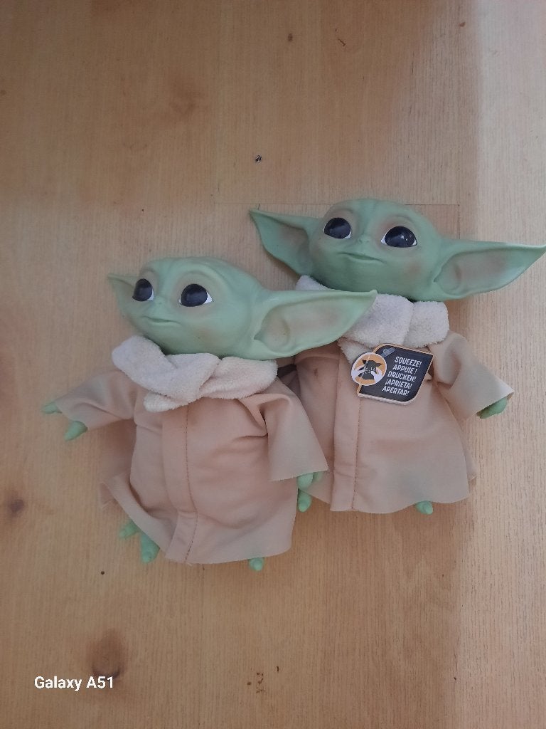 Star Wars Knuffel Grogu 3.0 Knijp en Knipper - Pluche, Groen, Overige merken, Met geluid, Overige typen