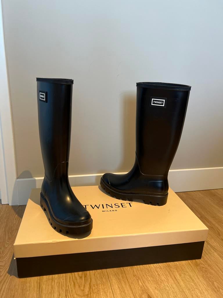 Festival Regenlaarzen NIEUW TWINSET Milano, Kleding | Dames, Zwart, Nieuw, Ophalen of Verzenden, Regenlaarzen