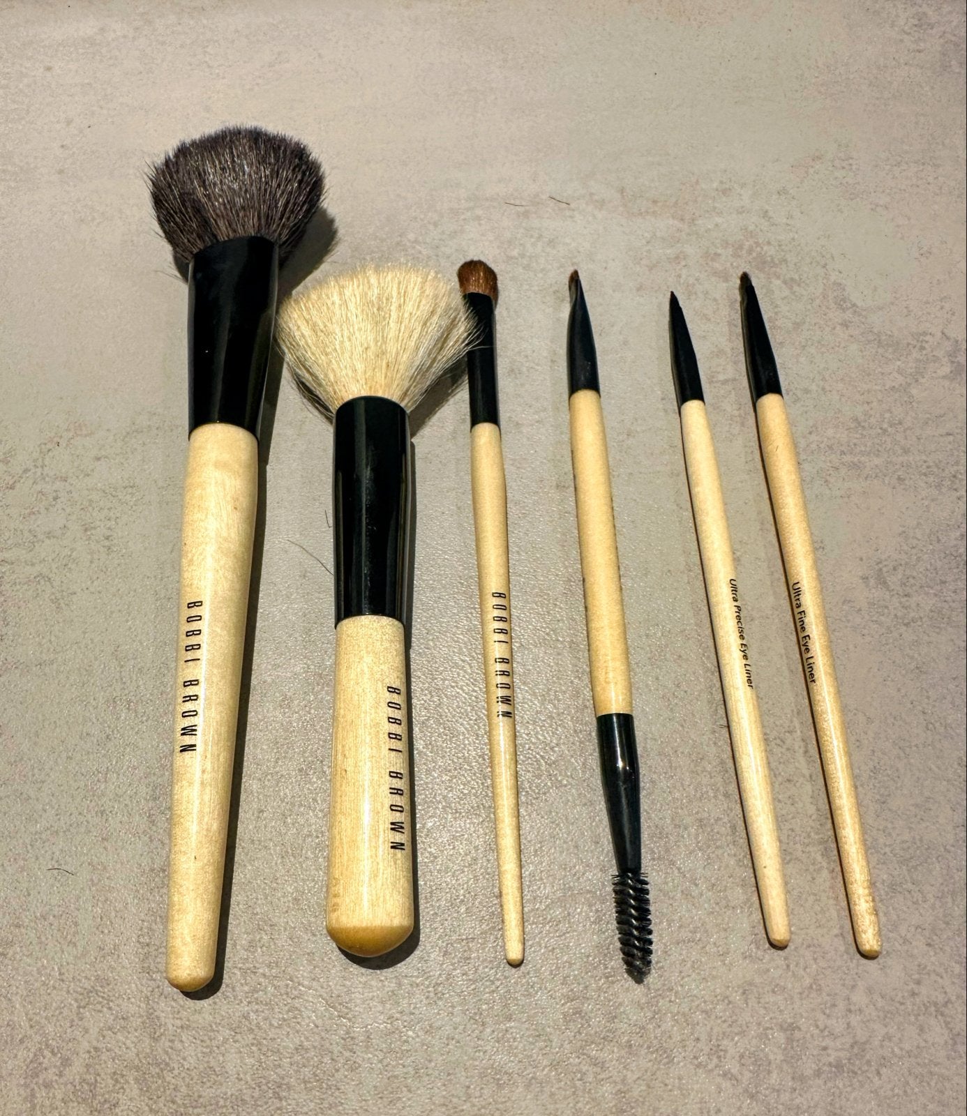 Bobbi Brown Make-up Kwasten Set (6 stuks), Gebruikt, Ogen, Bruin, Ophalen of Verzenden