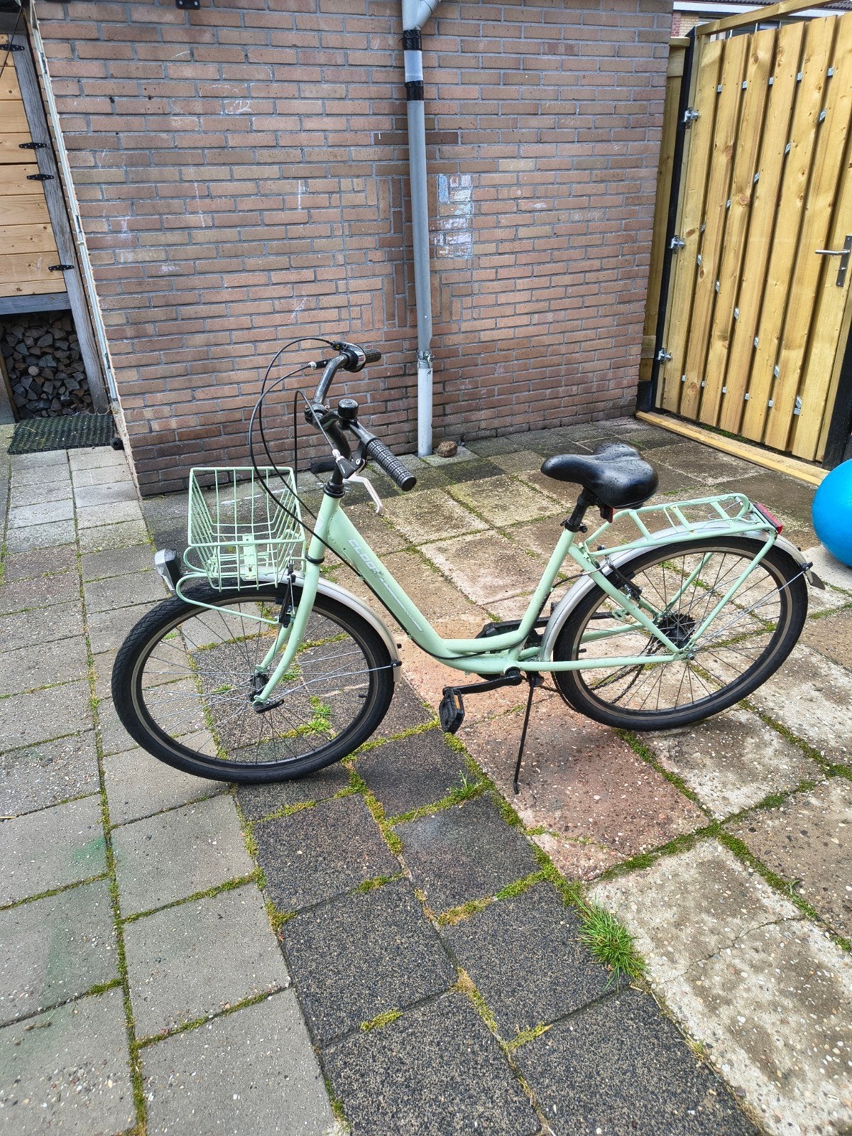 26 inch kinderfiets met mandje en bagagedrager, Gebruikt, Velgrem, Versnellingen, Minder dan 47 cm