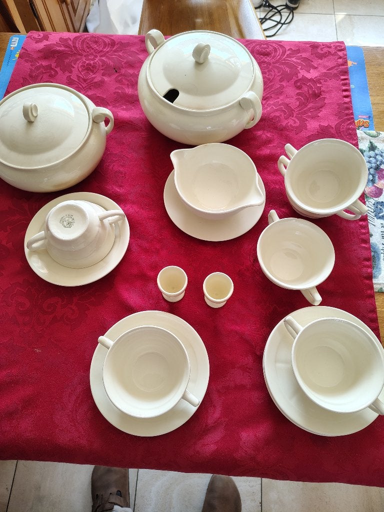 Creme Julian Société Céramique Maestricht Diverse Servies, Ophalen of Verzenden