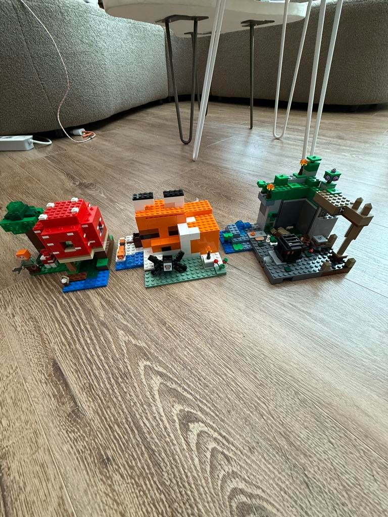 Lego minecraft sets, Kinderen en Baby's, Speelgoed | Duplo en Lego, Zo goed als nieuw, Lego, Complete set, Minecraft, Ophalen of Verzenden