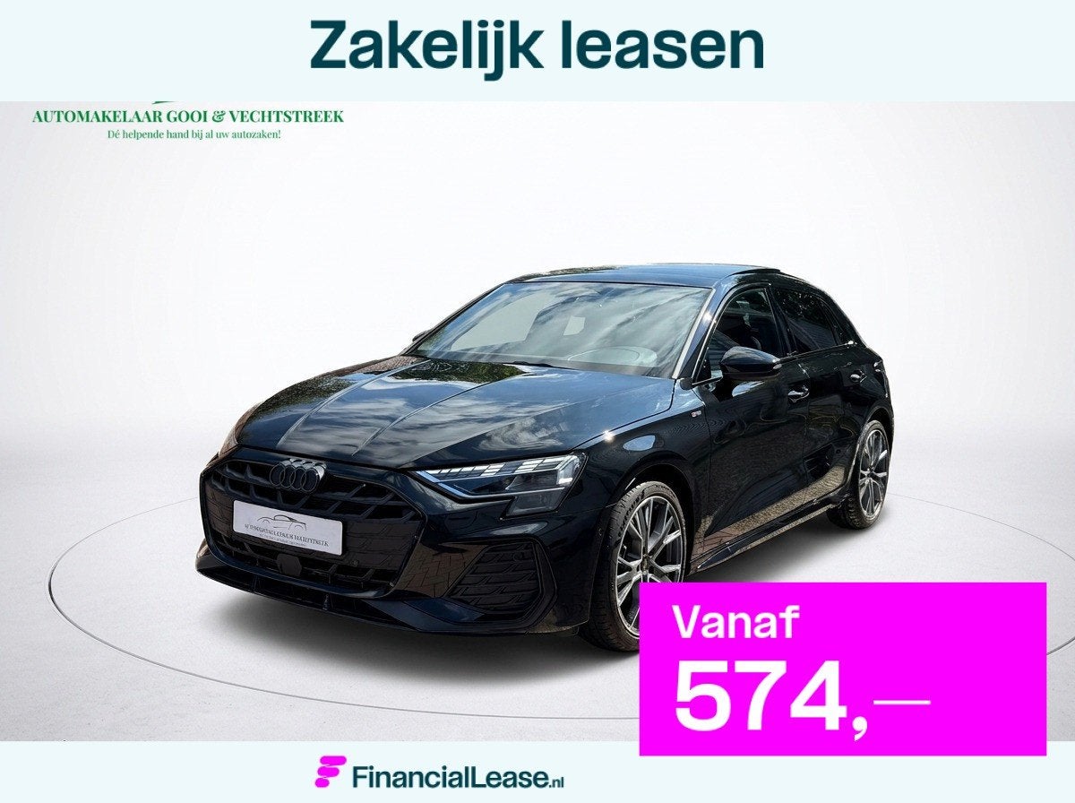 Audi A3 Sportback 35 TFSI S edition S-line - Panorama - Sono, 12 maanden, Gebruikt, Zwart, 4 cilinders