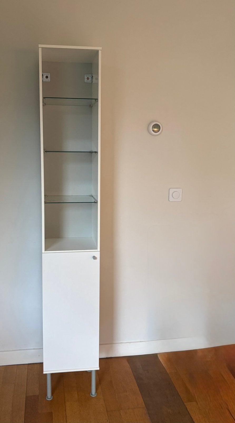 IKEA Fullen badkamerkast/vitrinekast hoog, Huis en Inrichting, Ophalen, Met plank(en), Minder dan 50 cm, Gebruikt