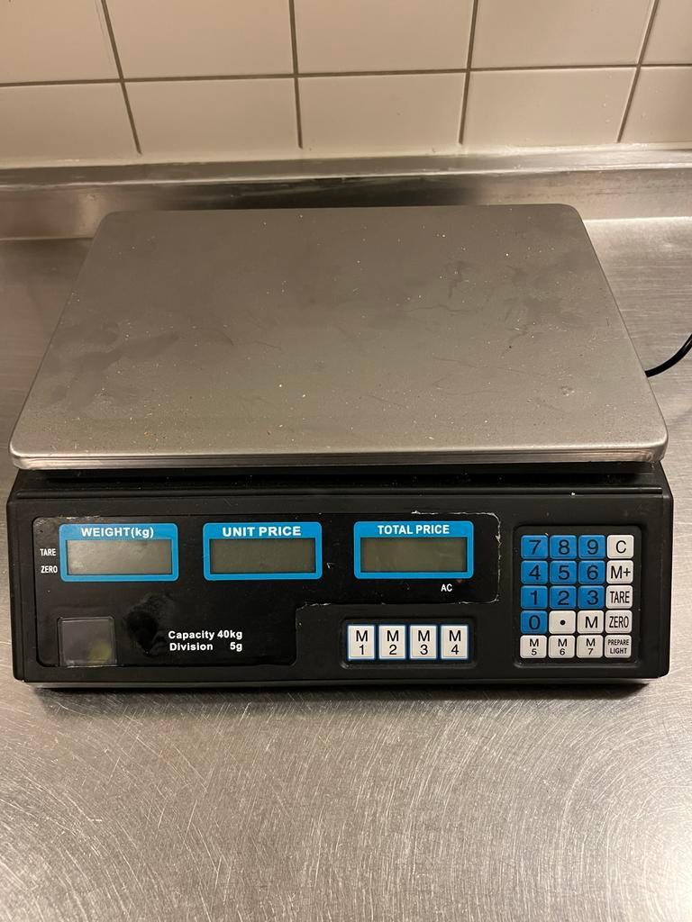 Professionele Elektronische Winkelweegschaal 40kg/5g, Witgoed en Apparatuur, Weegschalen, Ophalen, Gebruikt, Winkelweegschaal