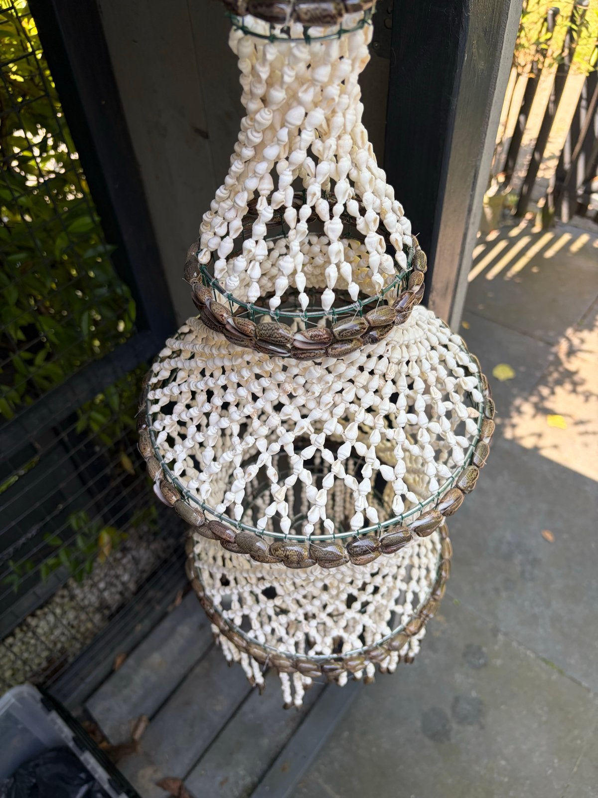 Unieke schelpenhanger/ hanglamp - Boheemse stijl, Ophalen of Verzenden, Nieuw