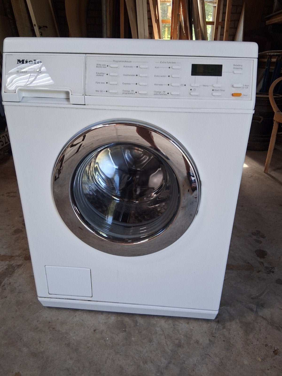 Miele wasmachine in goede staat, Gebruikt, Ophalen of Verzenden, Voorlader, 85 tot 90 cm