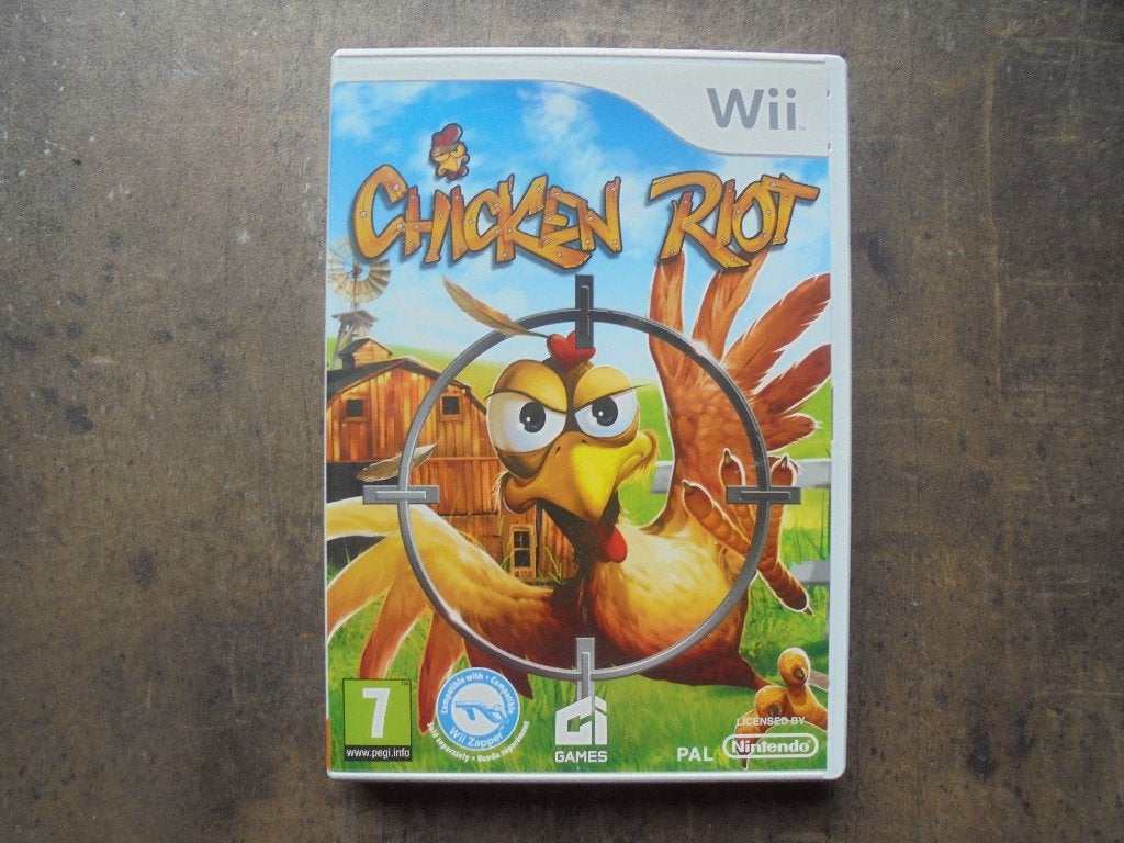 Chicken Riot voor Wii (zie foto's) II, Spelcomputers en Games, Gebruikt, Shooter, 1 speler, Ophalen of Verzenden