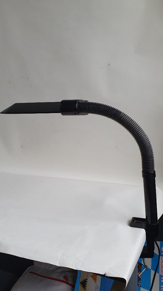 Vintage zwarte bureaulamp, Sylvania Italy, buigbaar. S35, Tweedehands verkoop, Tweedehands verkoop, Gebruikt, Ophalen of Verzenden