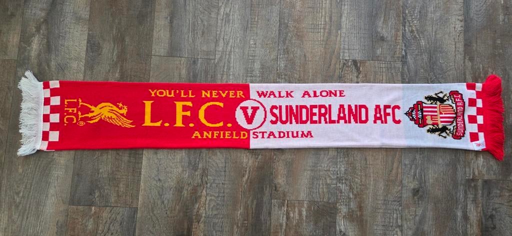 Sjaal Liverpool FC - Sunderland, Verzamelen, Sportartikelen en Voetbal, Ophalen of Verzenden, Zo goed als nieuw, Buitenlandse clubs