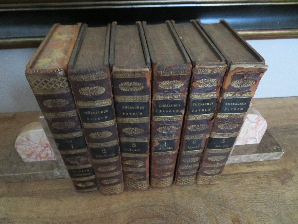 Antieke boeken Thesaurus Patrum 6 delen 1824, Ophalen of Verzenden