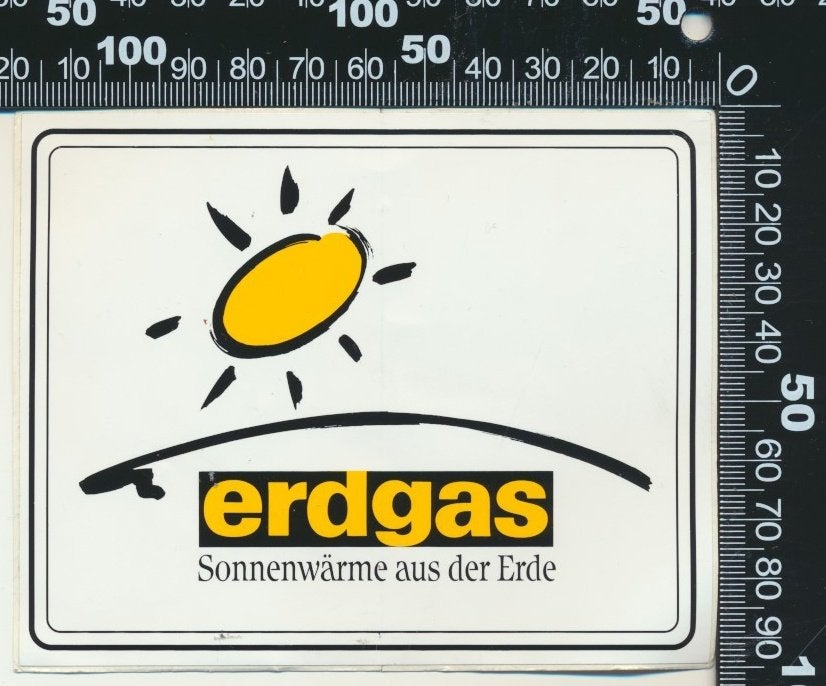 Sticker: Erdgas - Sonnenwarme aus der erde, Ophalen of Verzenden, Zo goed als nieuw, Bedrijf of Vereniging