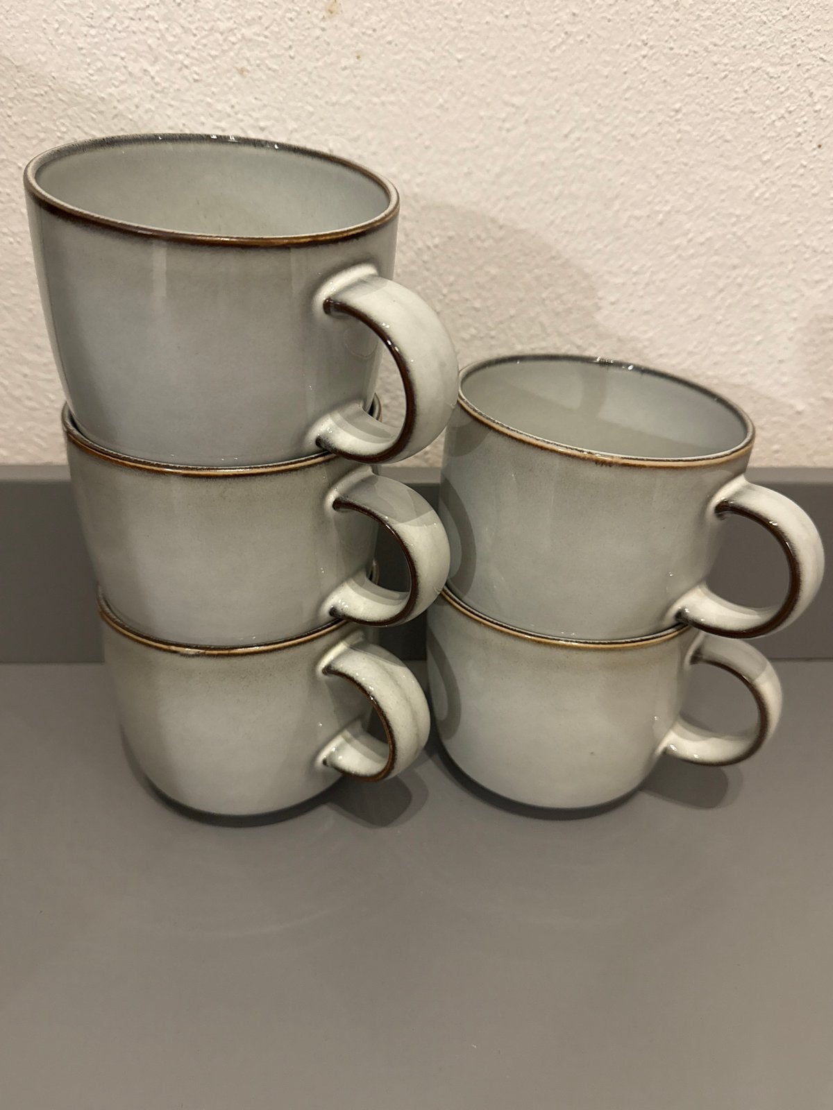 IKEA Gladelig mok grijs 37cl (5 stuks), Ophalen, Overige typen, IKEA, Zo goed als nieuw