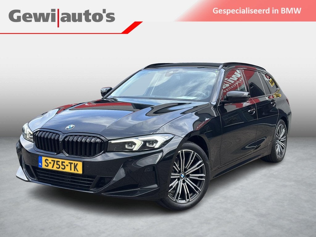 BMW 3-serie Touring 2.0 318i Org NL Widescreen-Leder-NW MODE, Automaat, 1998 cc, Gebruikt, Zwart