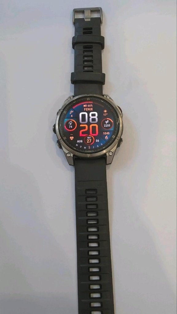 Garmin Fenix 8 Pro 47mm Amoled Sapphire Titanium, Ophalen, Zo goed als nieuw, Zwart, Android
