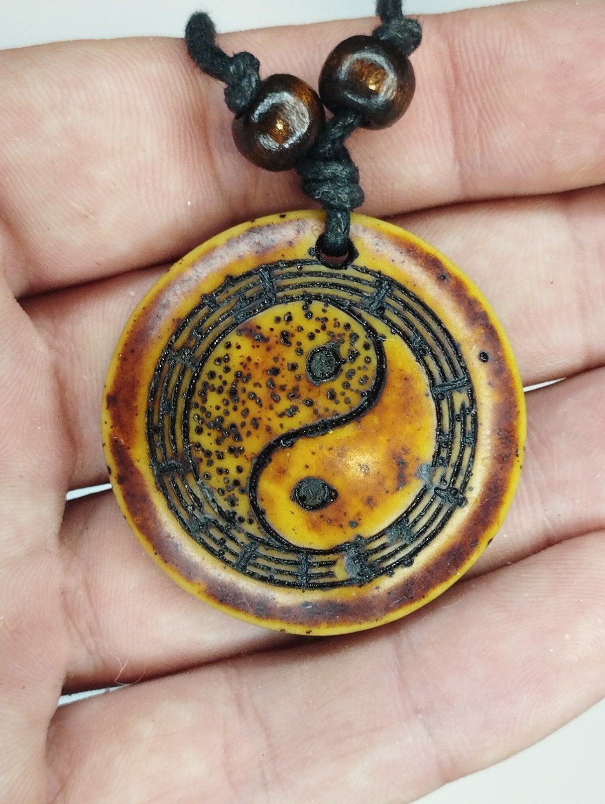 Vintage Yin en Yang hanger, Ophalen of Verzenden, Zo goed als nieuw, Zilver, Overige materialen