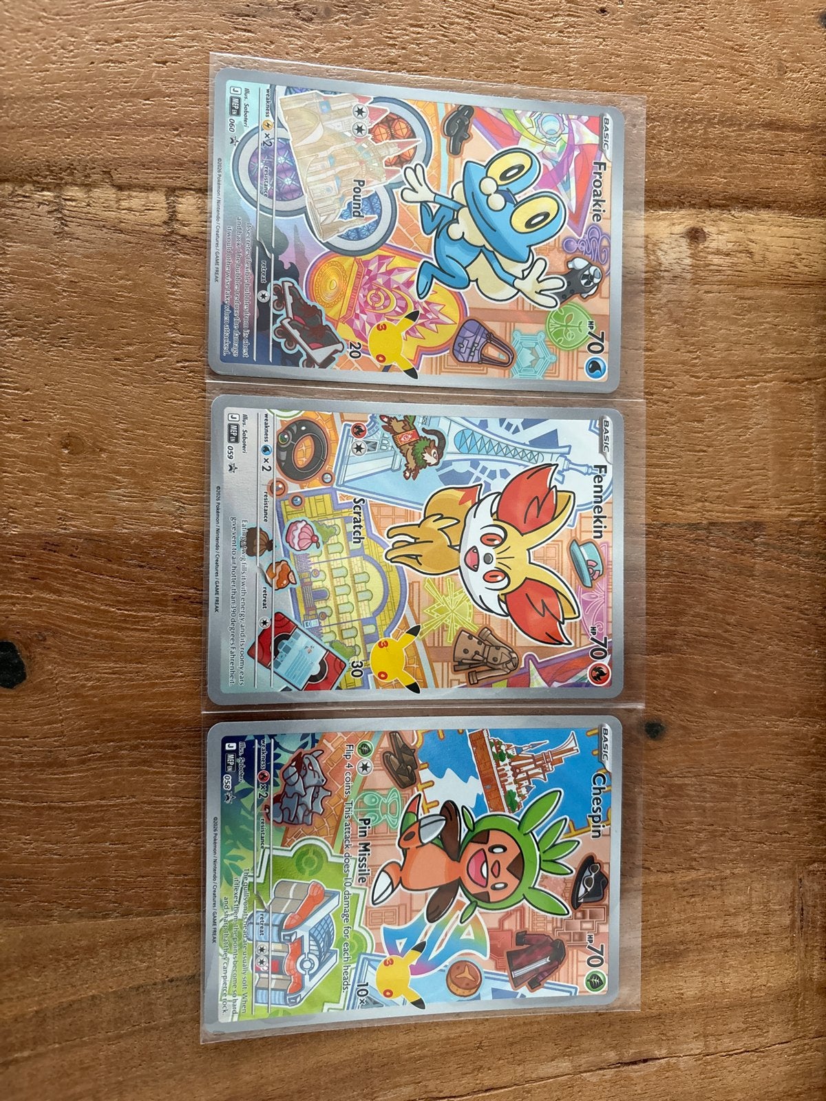 First Partner series 3, Froakie, Fennekin, Chespin, Hobby en Vrije tijd, Verzamelkaartspellen | Pokémon, Verzenden, Zo goed als nieuw