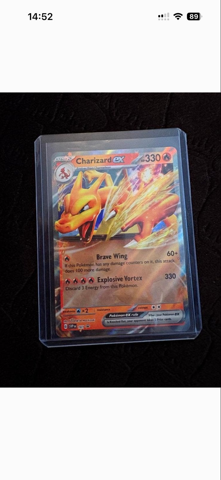 Charizard EX Pokémon Kaart - Full Art (XY121), Ophalen of Verzenden, Zo goed als nieuw, Losse kaart