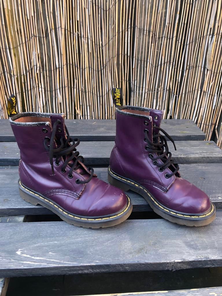 Dr. Martens Paarse Laarzen Maat 36, Kleding | Dames, Schoenen, Gedragen, Lage of Enkellaarzen, Overige kleuren, Ophalen of Verzenden