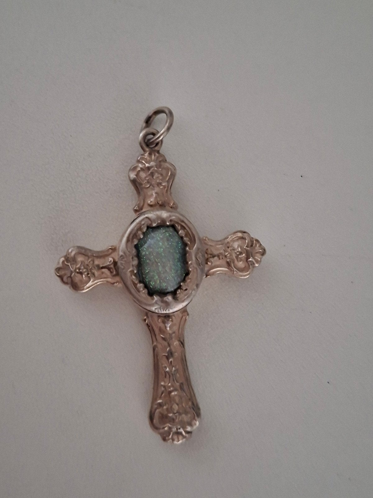 Zilveren Reliekhouder Kruis met Verborgen Vakje, ca. 6 cm, Ophalen