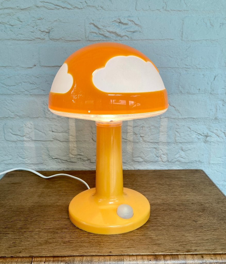 Ikea Zweden: oranje wolkenlamp Skojig. Ontw: H. Preutz., Kunststof, Gebruikt, Vintage, 30 cm