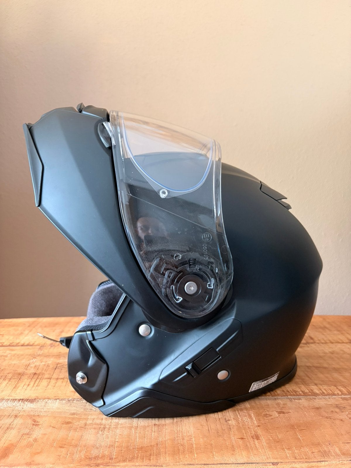 Shoei systeemhelm zwart, Motoren, Systeemhelm, XL, Ophalen of Verzenden, Shoei