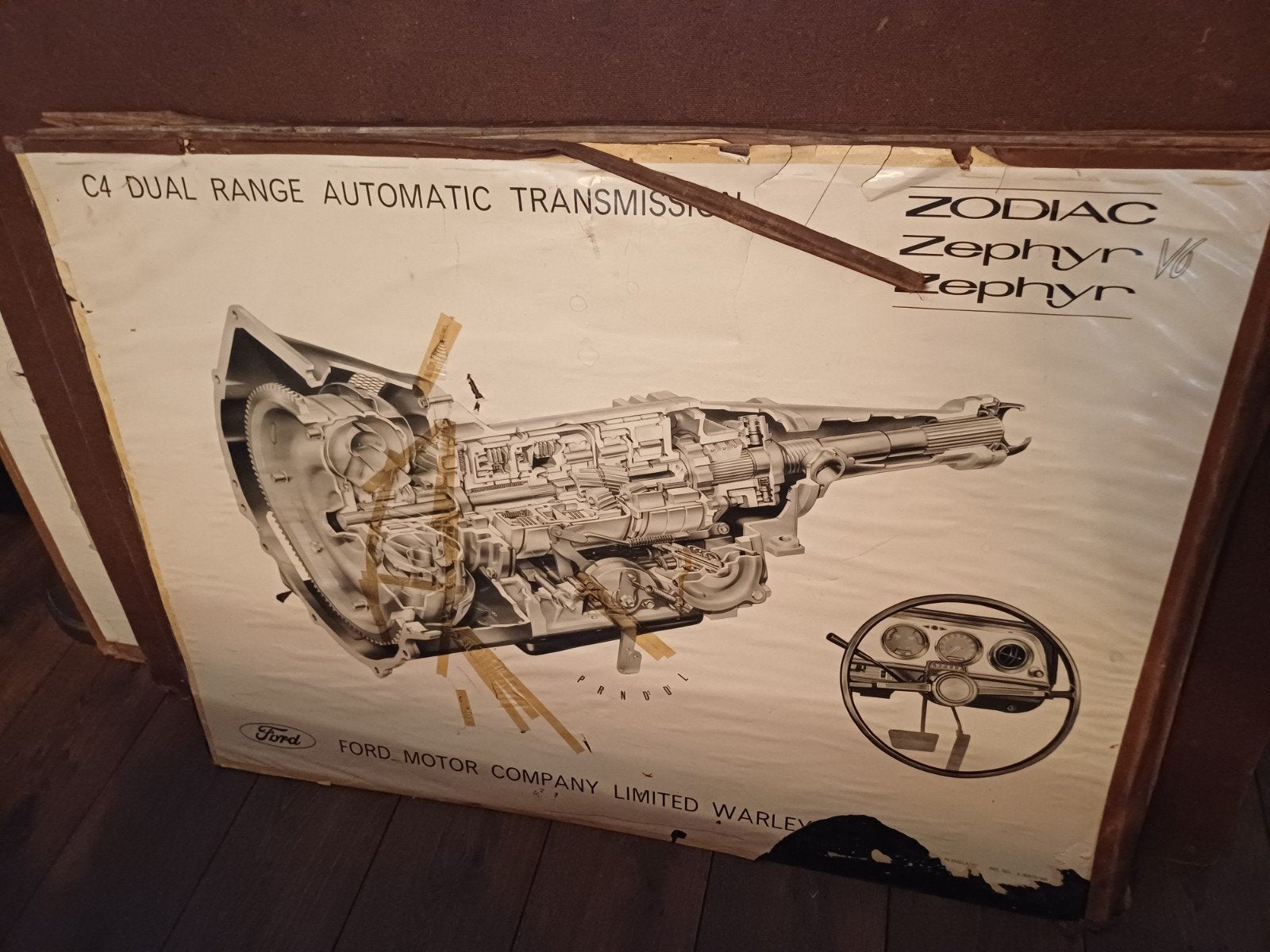 Ford C4 Dual Range Automaat Transmissie Poster, Ophalen, Gelezen, Ford, Ford
