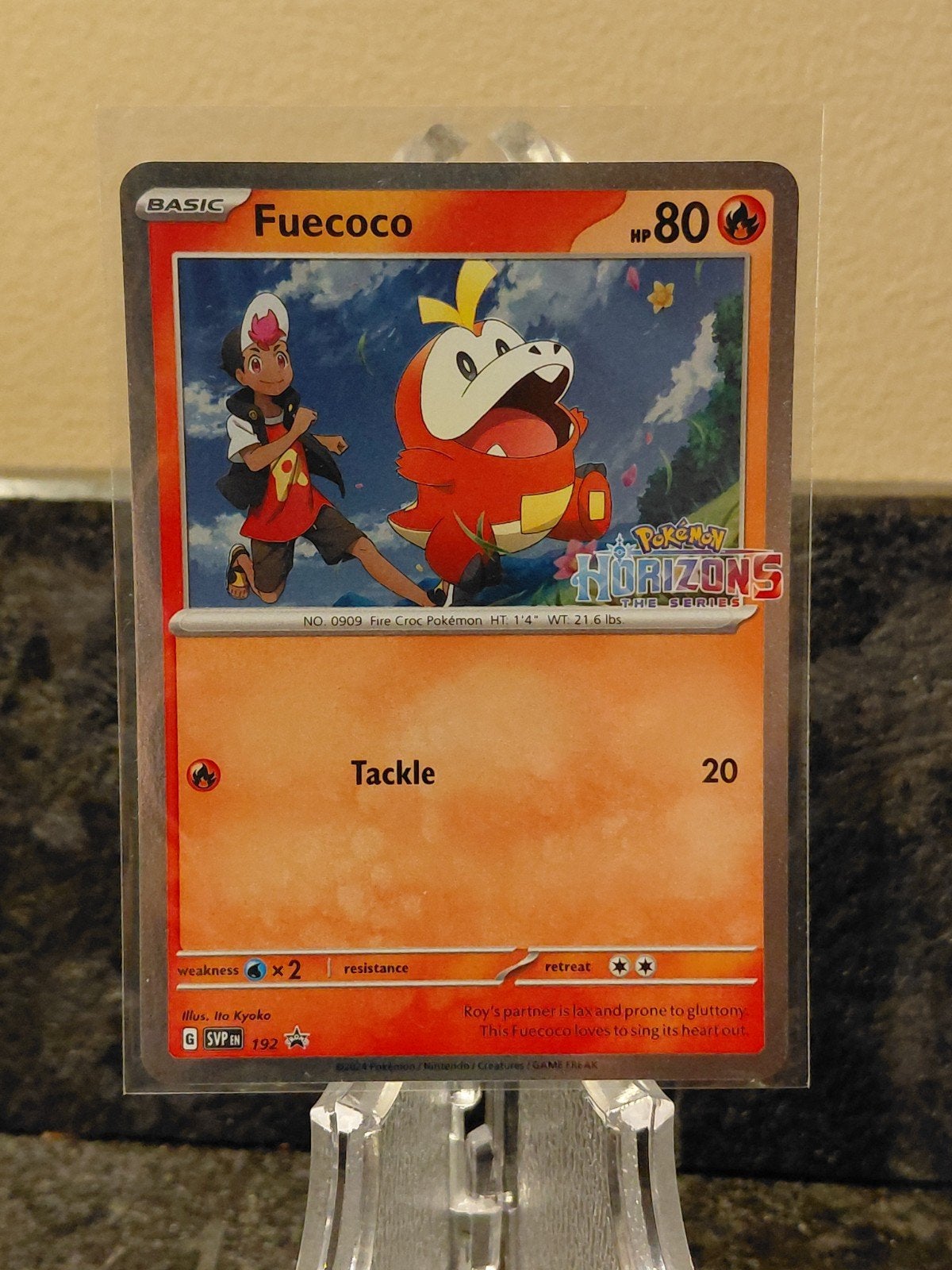 Pokémon Kaart Fuecoco - Horizons The Series SVPPEN 192, Ophalen of Verzenden, Zo goed als nieuw, Losse kaart