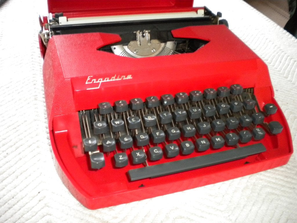 Vintage antieke Engadine kofferschrijfmachine, Diversen, Ophalen of Verzenden, Zo goed als nieuw