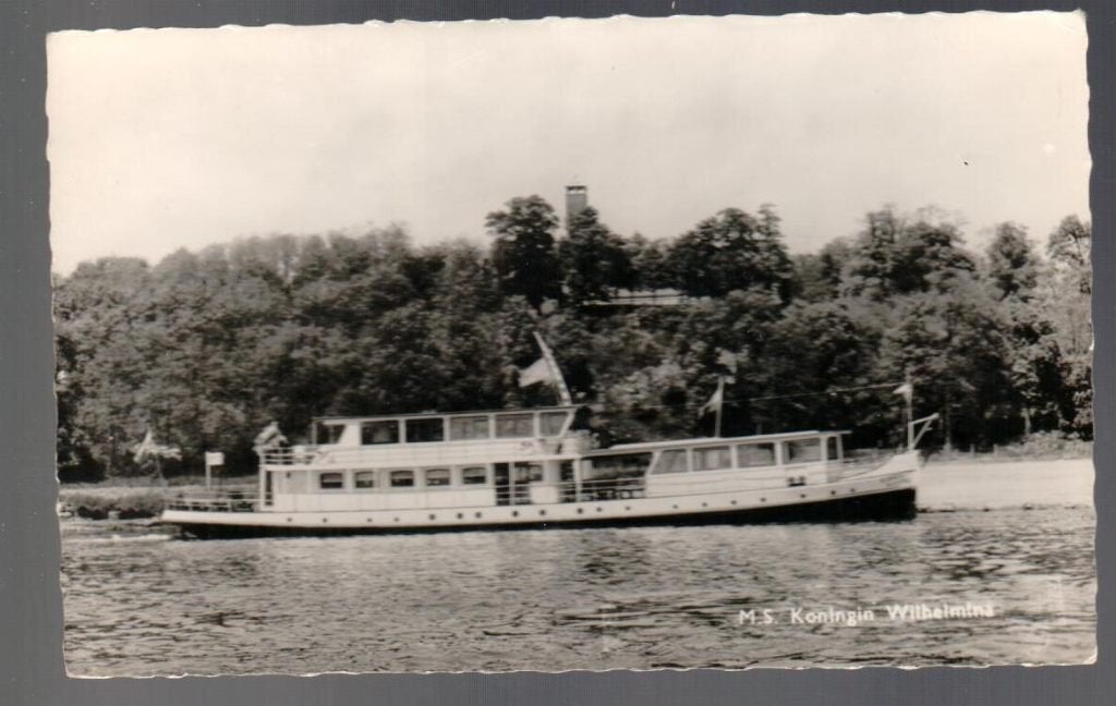 Ansichtkaart Arnhem Westerbouwing MS Koningin Wilhelmina, Ophalen of Verzenden, 1940 tot 1960, Ongelopen, Gelderland