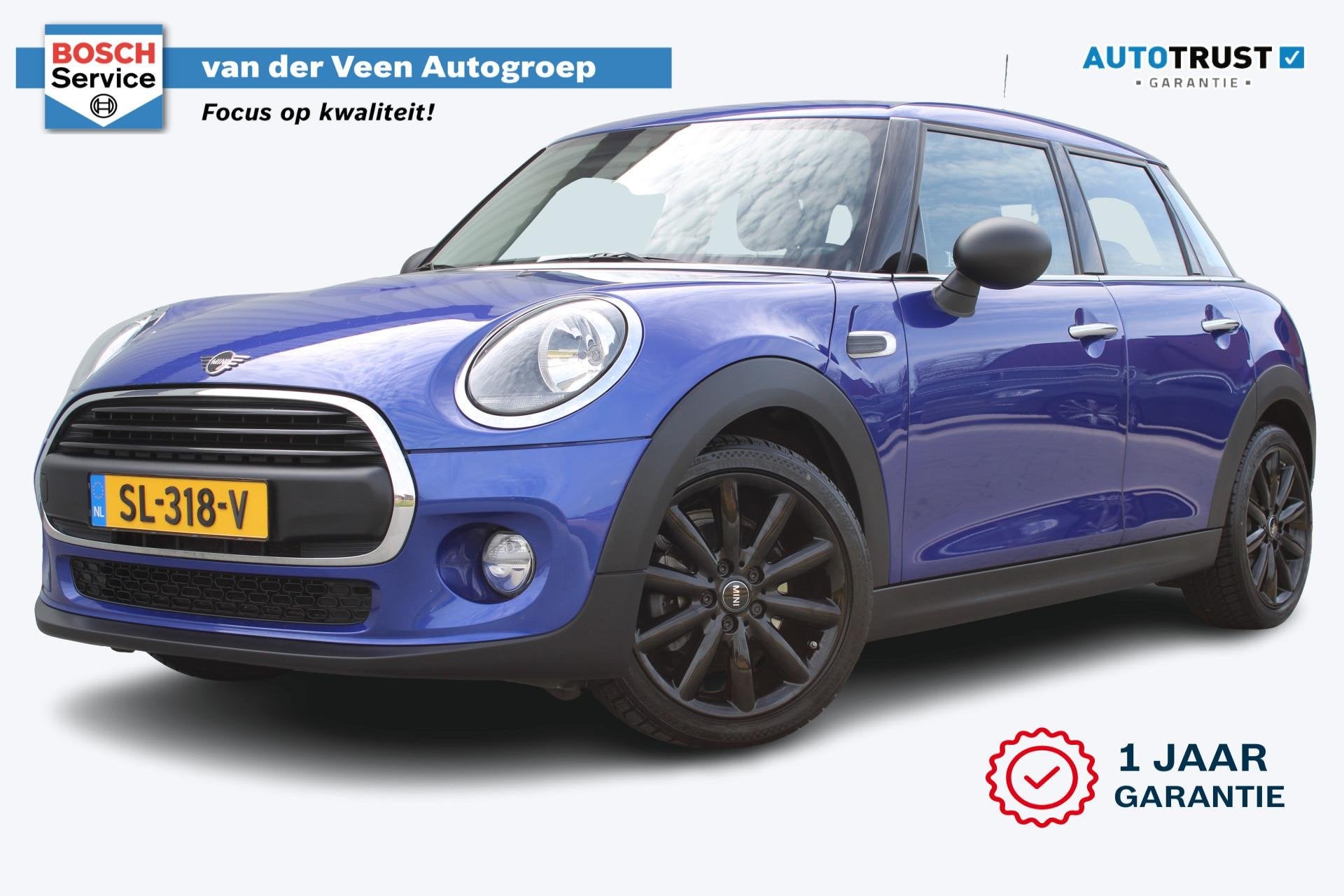 MINI Mini 1.5 One | Incl. 12 maanden garantie | 100% dealer, Auto's, Stof, Gebruikt, Start-stop-systeem, Blauw