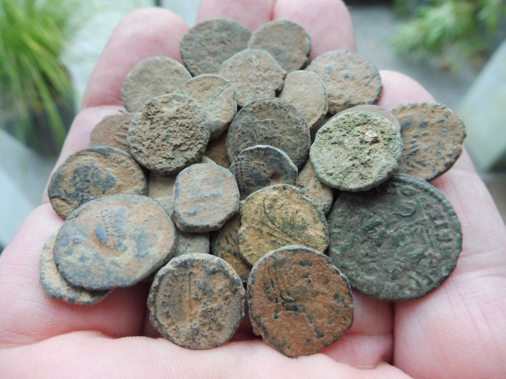 34 Romeinse bronzen munten bodemvondst (3e en 4e eeuw), Verzenden, Overige landen, Setje