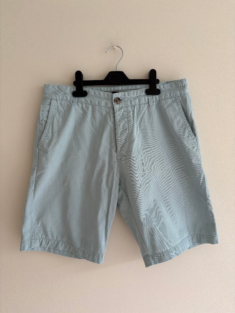 Korte broek, Lichtblauw, katoen, Primark, Heren, Maat 32, Kleding | Heren, Ophalen of Verzenden, Gedragen, Primark, Maat 48/50 (M)