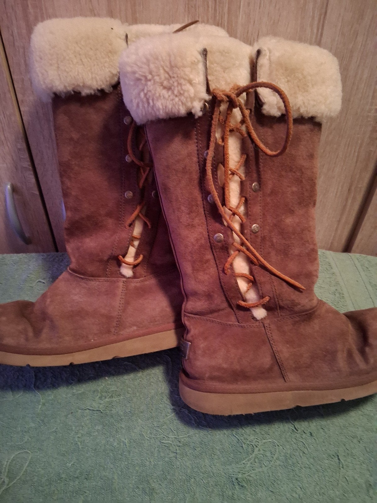 UGG Australia hoge laarzen met veters - Maat 39, Hoge laarzen, Bruin, UGG Australia, Ophalen of Verzenden