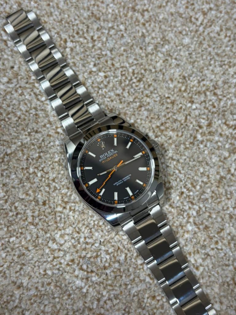 Rolex Milgauss 116400, Ophalen of Verzenden, Zo goed als nieuw, Staal, Rolex