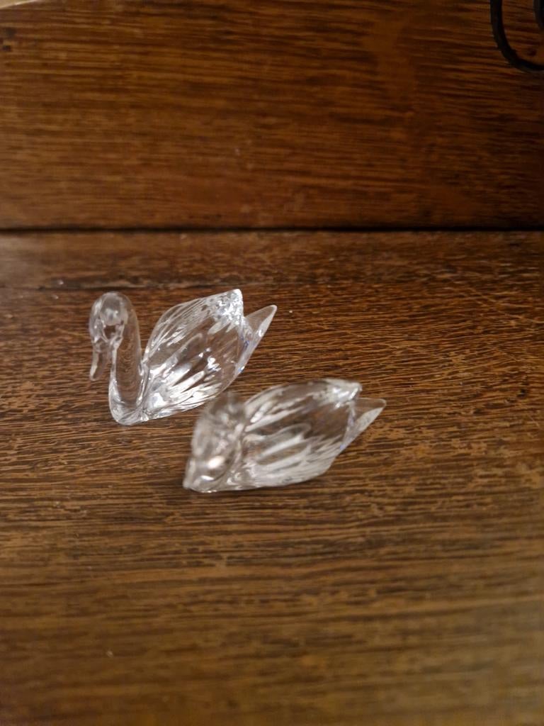 Vintage kristal zwaantjes, Ophalen of Verzenden