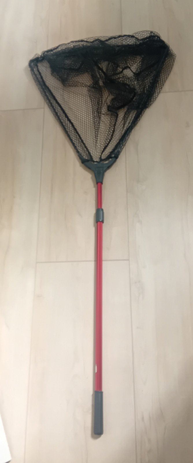 roofvis-schepnet 135 cm uitschuifbaar rubber gecoat, Ophalen of Verzenden, Gebruikt, Net of Fuik