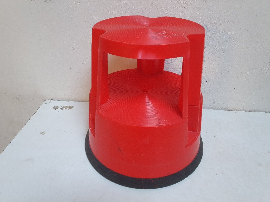 Opstapkrukjes Verrijdbare kunststof opstapkruk 2 treden Rood, Ophalen of Verzenden, Zo goed als nieuw, Kunststof
