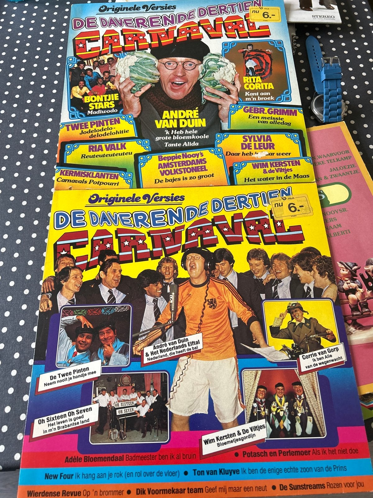 2x Originele Versies De Daverende Dertien Carnaval LP's, Cd's en Dvd's, Ophalen, LP, Gebruikt, Feestmuziek