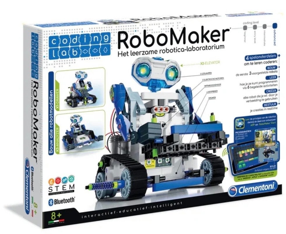 Clementoni RoboMaker Laboratorium. Bouw je eigen robot!, Kinderen en Baby's, Speelgoed | Educatief en Creatief, Ophalen of Verzenden