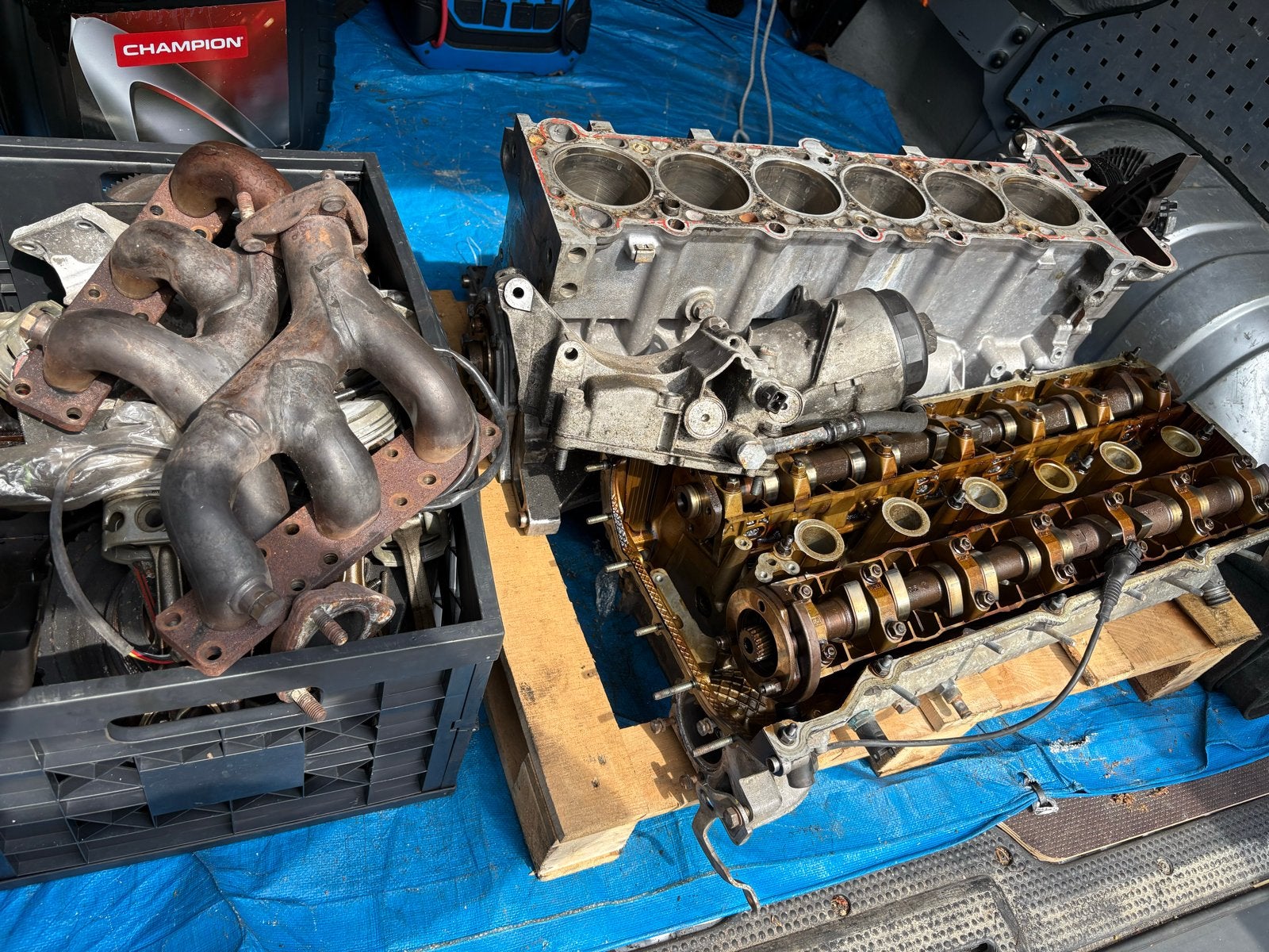 BMW E36 320i 2.0L 6-cilinder motoronderdelen (enkel Vanos), Auto-onderdelen, Motor en Toebehoren, Ophalen of Verzenden, Gebruikt
