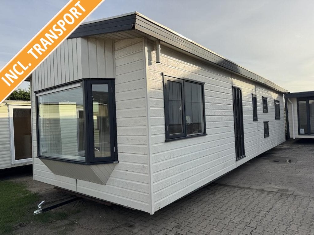 Chalet Spiegelbeeld winterhard met 3 slaapkamers en CV, Caravans en Kamperen
