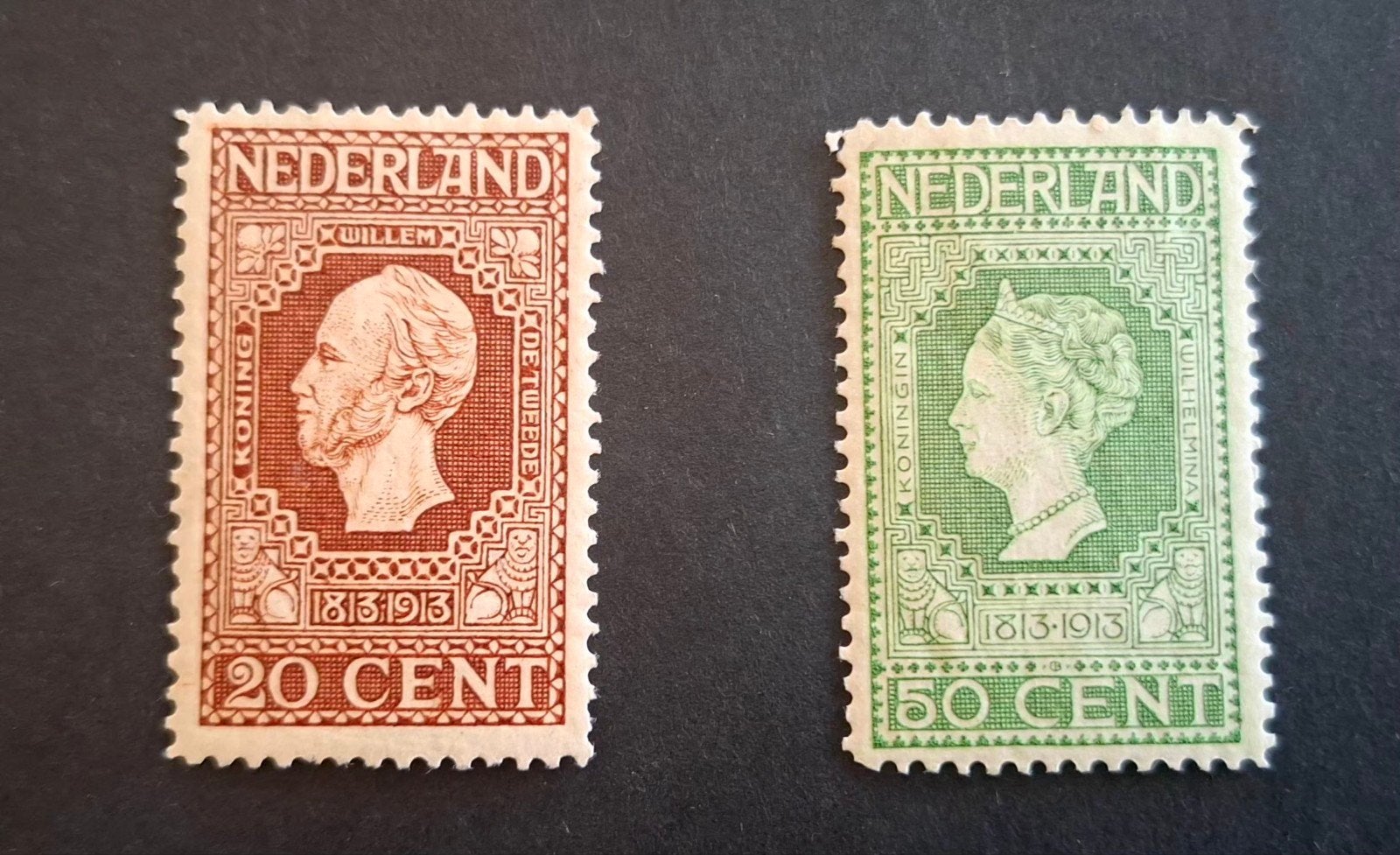 Nederland 1913 nvph 95 97 Jubilieumzegels Ongebruikt, Postzegels en Munten, Ophalen of Verzenden