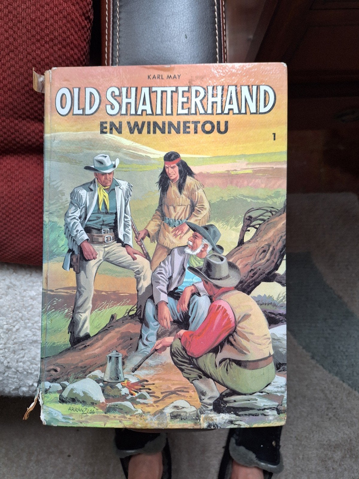 Old Shatterhand en Winnetou - Karl May (1966) - Stripboek, Boeken, Stripboeken, Eén stripboek, Ophalen of Verzenden, Gelezen, Karl May