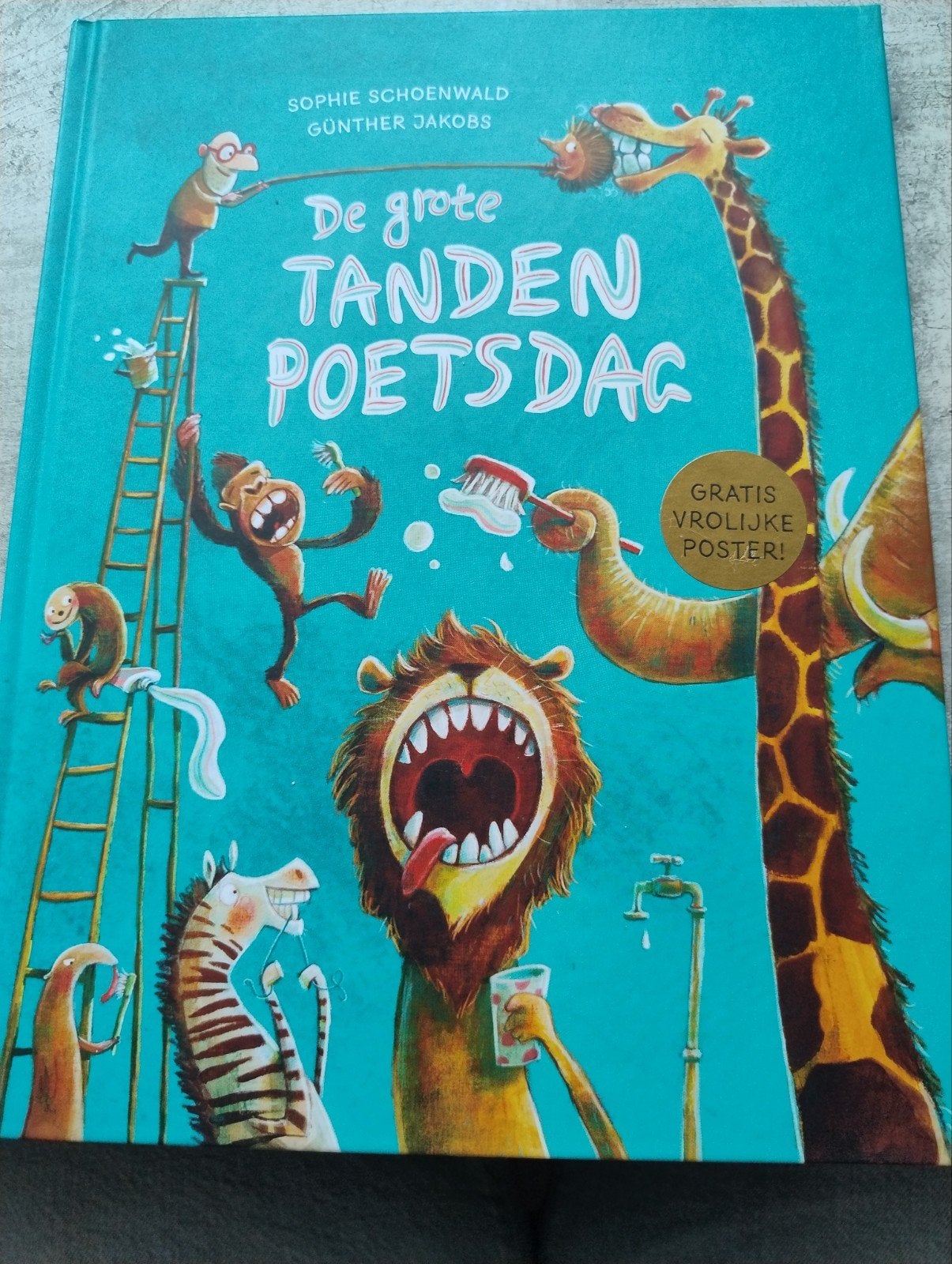 De Grote Tandenpoetsdag - Prentenboek, Ophalen of Verzenden, Zo goed als nieuw, Sophie Schoenwald, Günther Jakobs, Prentenboek