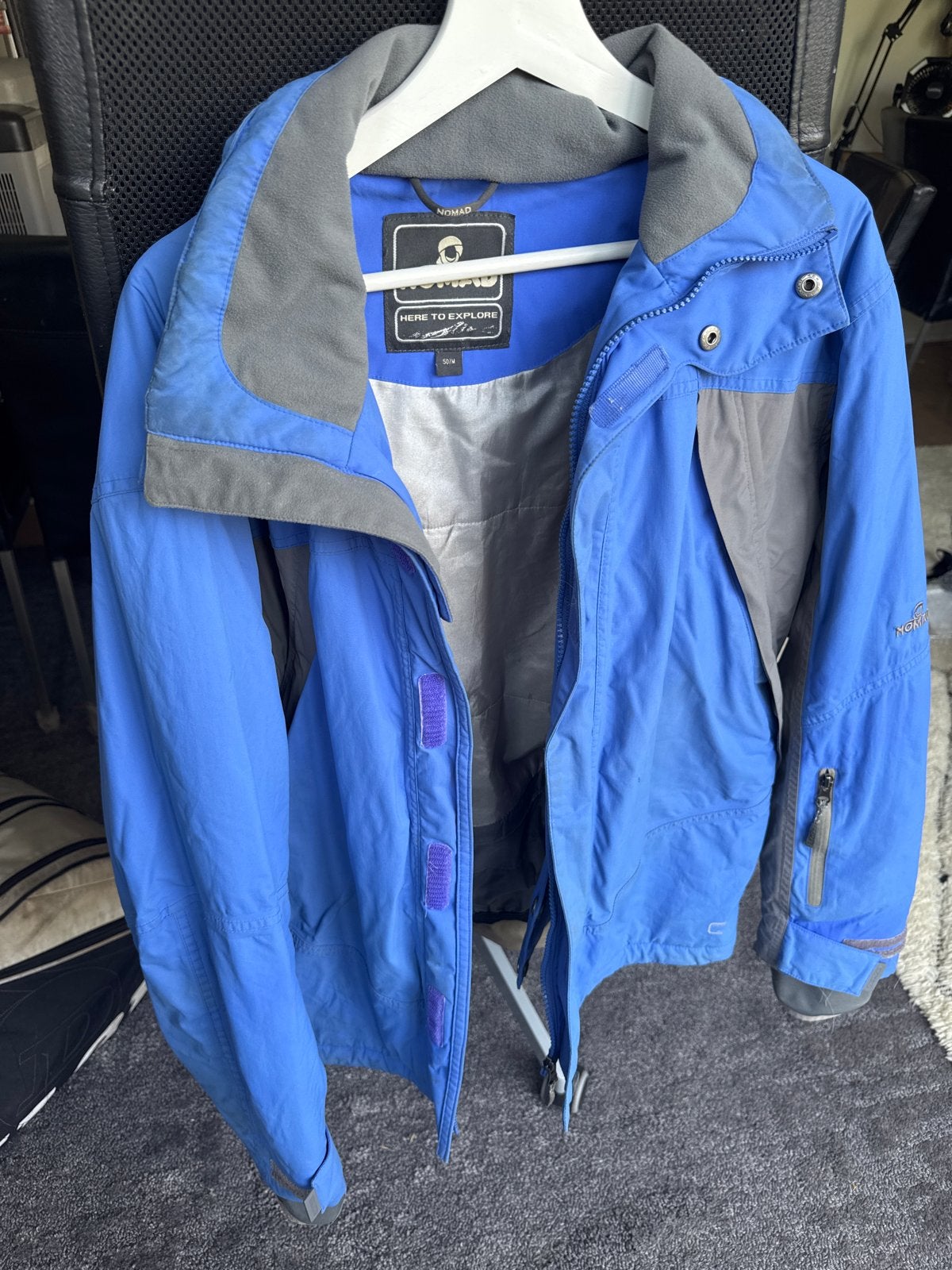 Blauwe Nomad ski jas maat M, Kleding | Dames, Wintersportkleding, Ophalen, Gedragen, Maat 38/40 (M), Jack